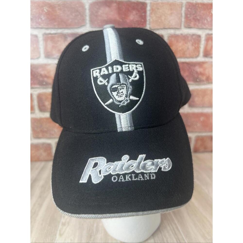 Vtg Twin Enterprise Oakland Raiders Mens Embroidered Script Wool Blend Cap Hat